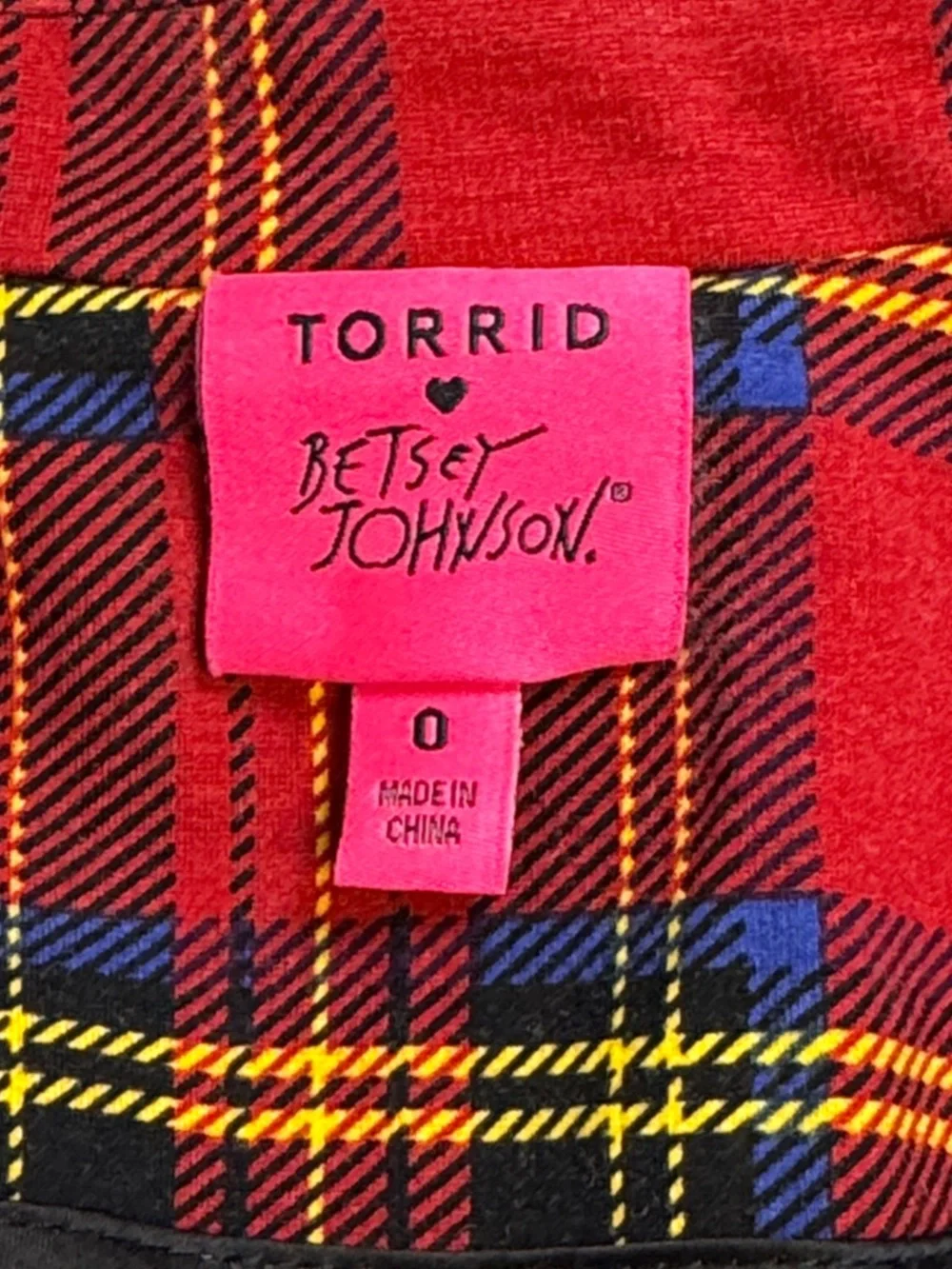 BETSEY JOHNSON X TORRID LTD EDITION RED PLAID PONTE BLAZER CLUELESS PREPPY PUNK - Picture 11 of 14